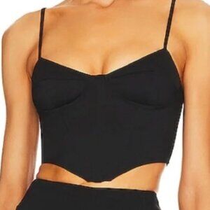 ALL THE WAYS Black Bustier Top